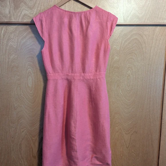 Pink J Crew Linen Blend Dress - Picture 2 of 6